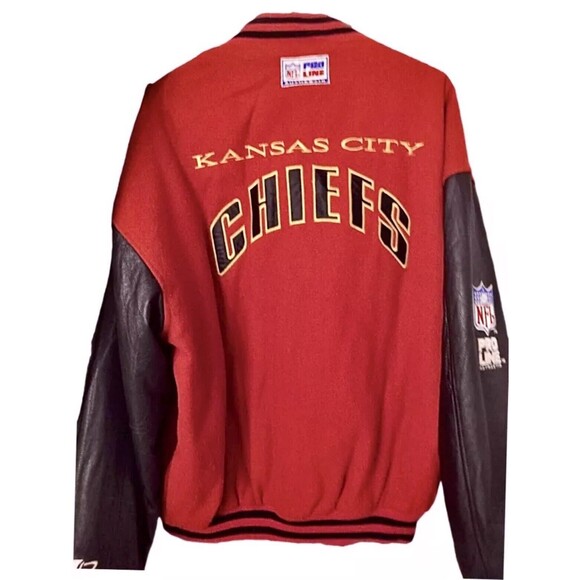 Rare Vintage 90’s Pro Line Logo Athletic Kansas City Chiefs Varsity Jacket - Picture 2 of 9